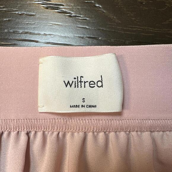 Aritzia Wilfred Twirl Skirt Pleated Midi Skirt Talc Pink Size SMALL *see details - Picture 5 of 7
